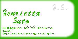 henrietta suto business card